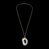 18K Gold Vermeil Crystal Pendant