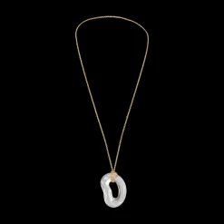 18K Gold Vermeil Crystal Pendant