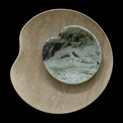 Large Travertine Lily Bowl
