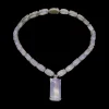 Lavender Waterfall Quartz & Diamond Necklace