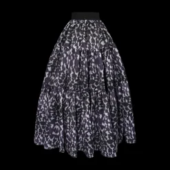 Leopard Print Tiered Skirt