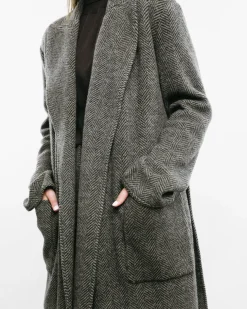 Long Herringbone Coat