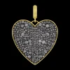 Medium Grey Diamond Heart Pendant