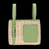 Micro Wicker Bucket Bag