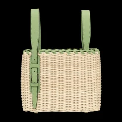 Micro Wicker Bucket Bag