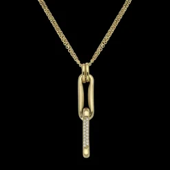 Milano Pinched Diamond Drop Necklace