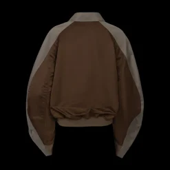 Mixed-Media Cotton Chino & Nylon Bomber Jacket