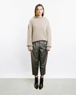 Mock-Neck Kimono Sweater