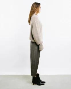 Mock-Neck Kimono Sweater