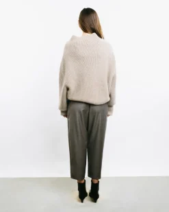Mock-Neck Kimono Sweater
