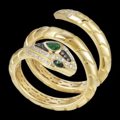 Nouvelle Serpent Diamond Coil Ring