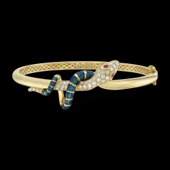 Nouvelle Serpent Metallic Enamel Bangle