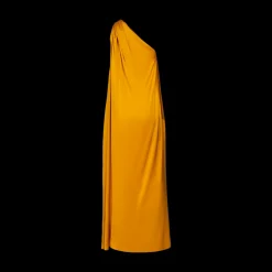 One-Shoulder Charmeuse Dress