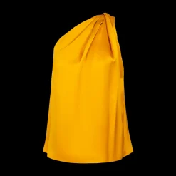 One-Shoulder Charmeuse Top