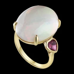 Opal & Spinel Heart Cocktail Ring