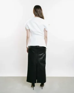Operate Leather Pencil Skirt