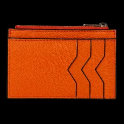 Orange Card Case Holder