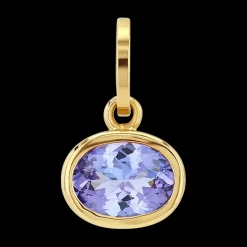 Oval-Cut Tanzanite Birthstone Charm