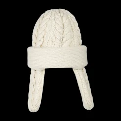 Padded Ear Muffin Cable-Knit Hat