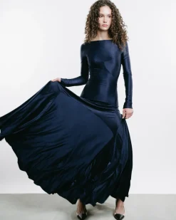 Paneled Jersey Maxi Dress