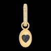 Pearly Black Love Earring (Single)