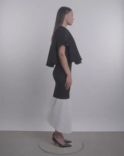 Peplum Maxi Skirt