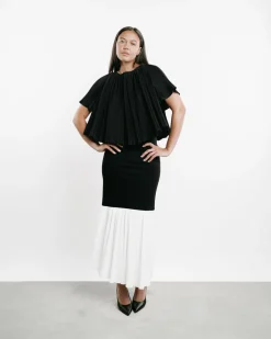 Peplum Maxi Skirt