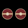 Red Large Discs Earrings