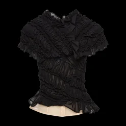 Ruched Short-Sleeve Blouse
