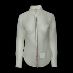 Sheer Silk Classic Button-Down Shirt
