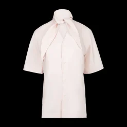 Short Sleeve Shirt With Shawl