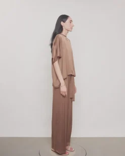 Silk Wide-Leg Pants