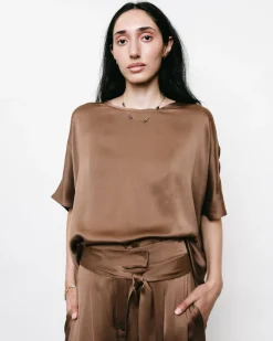 Silk Wide-Leg Pants