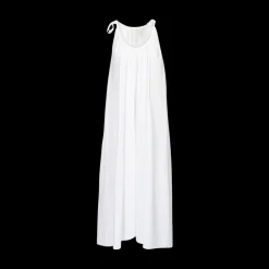 Sleeveless Gathered Maxi Shift Dress