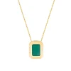 Stones of Wisdom Octagon Green Onyx Necklace