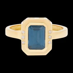 Stones of Wisdom Octagon London Blue Topaz Ring