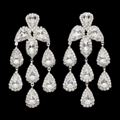 Teardrop Crystal Chandelier Earrings