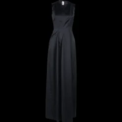 Technical Satin Long Dress
