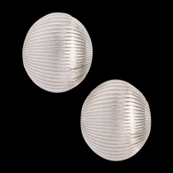 The Mali Jumbo Fluted Stud Silver Earrings