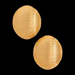The Mali Jumbo Fluted Stud Gold Earrings