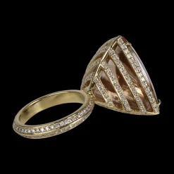 Topaz Diamond Crest Ring