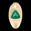 Triangle Green Onyx Huggie (Single)
