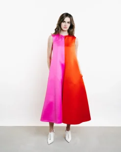 Two-Tone Midi Dress