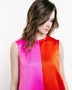 Two-Tone Midi Dress
