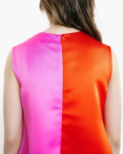 Two-Tone Midi Dress