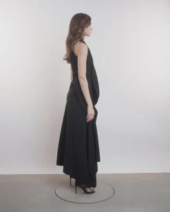 Varsity Draped Midi Dress