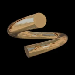 Vermeil Bague Biseau Ring