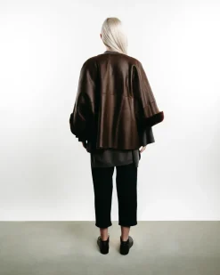V-Neck Shearling Jacket