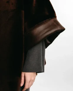 V-Neck Shearling Jacket