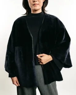 V-Neck Shearling Jacket